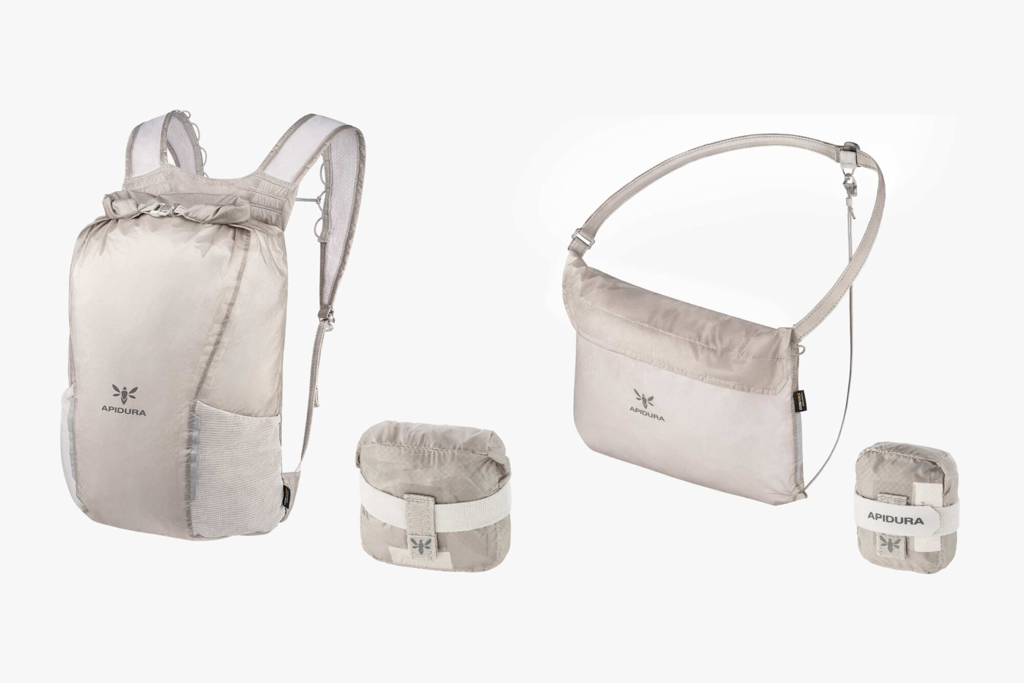 Apidura Packable Backpack and musette