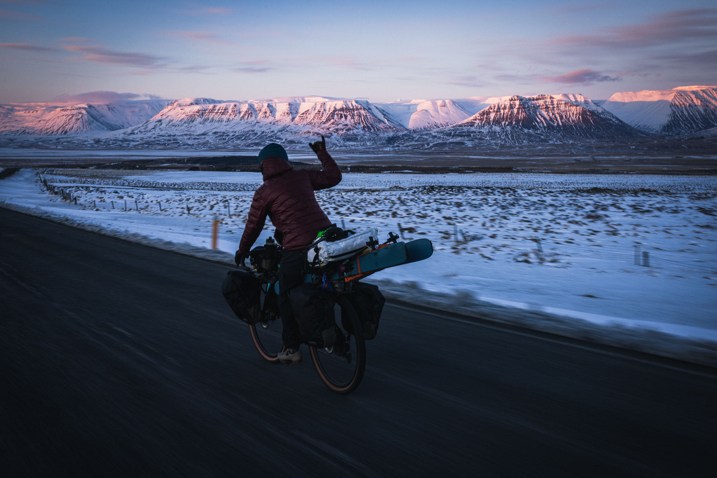 A Hundred Words for Wind Film Cycling to Ski Iceland