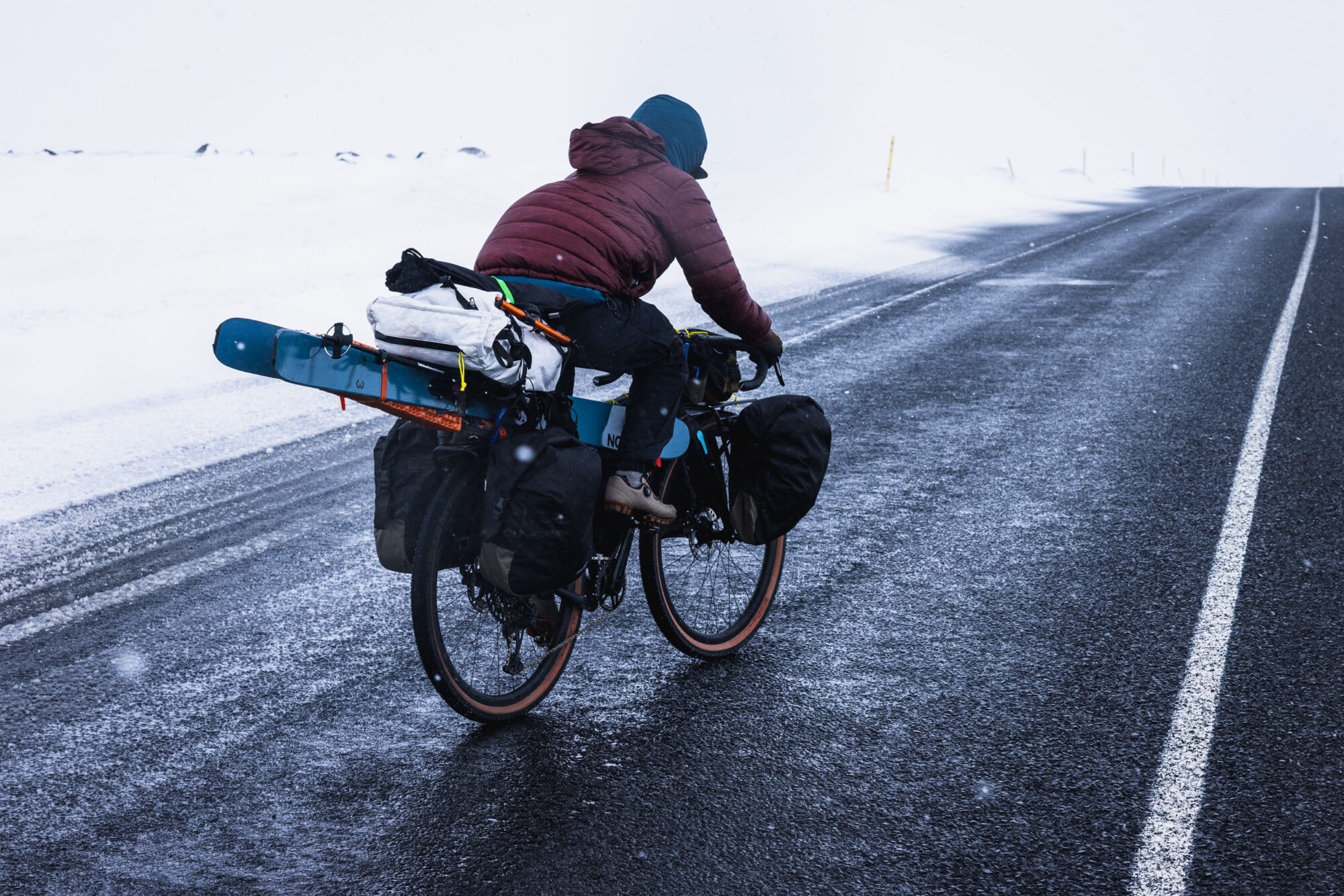 A Hundred Words for Wind Film Cycling to Ski Iceland