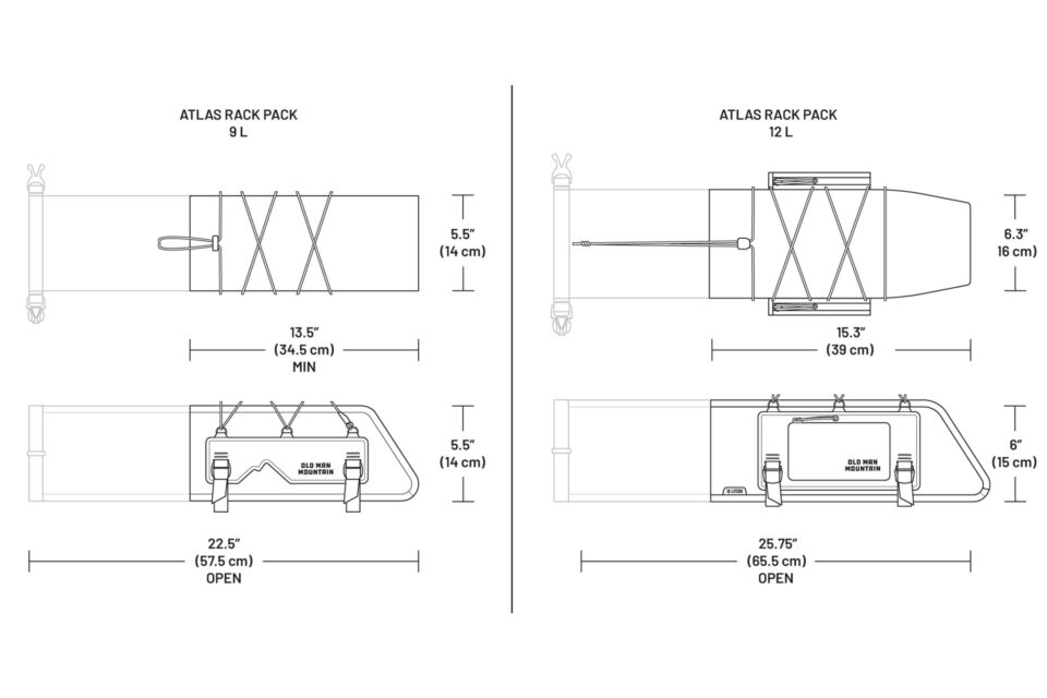 old man mountain 12L atlas rack pack