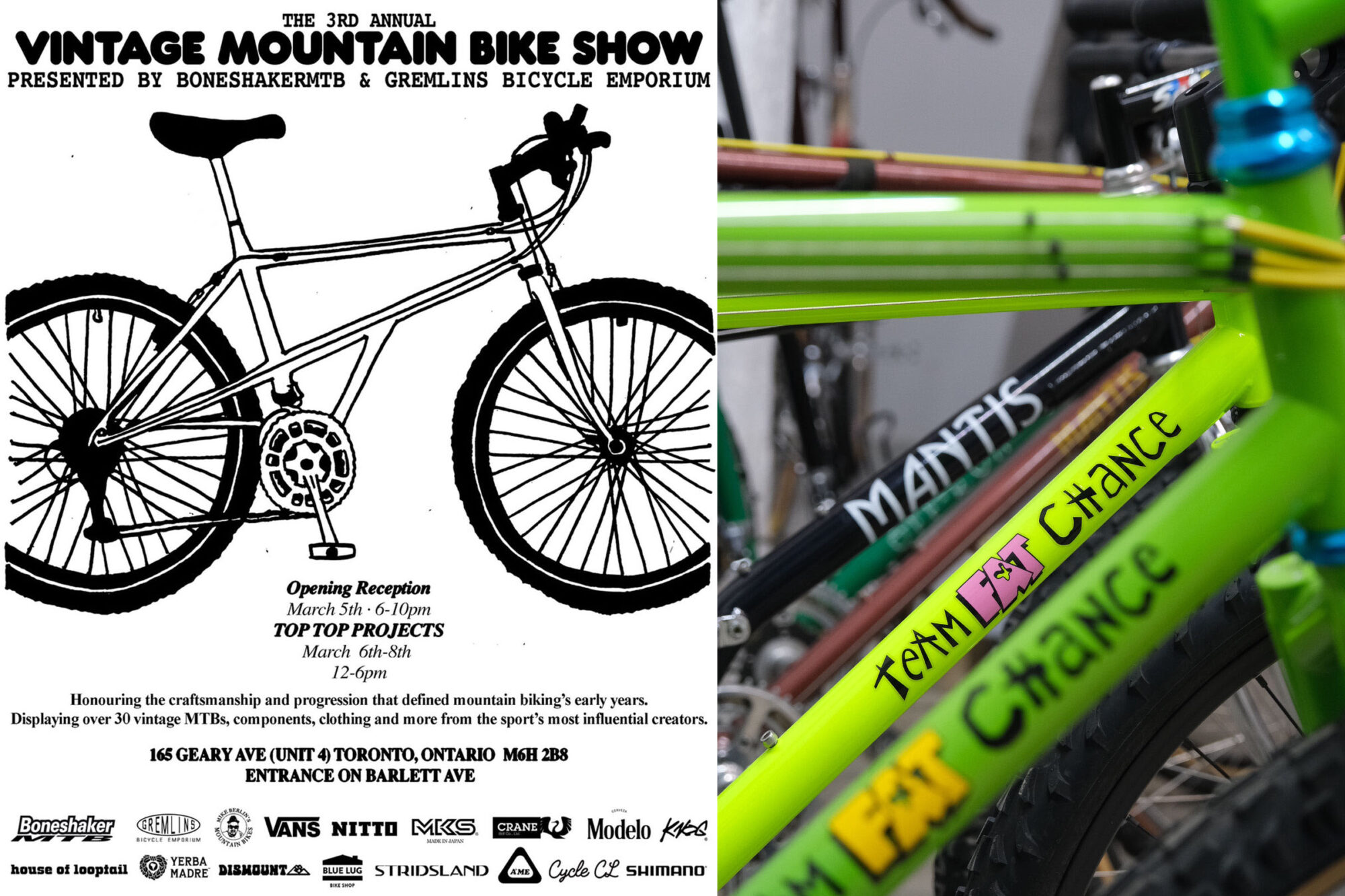 The 3rd Annual Vintage Mountain Bike Show presented by BoneshakerMTB & Gremlins Bicycle Emporium