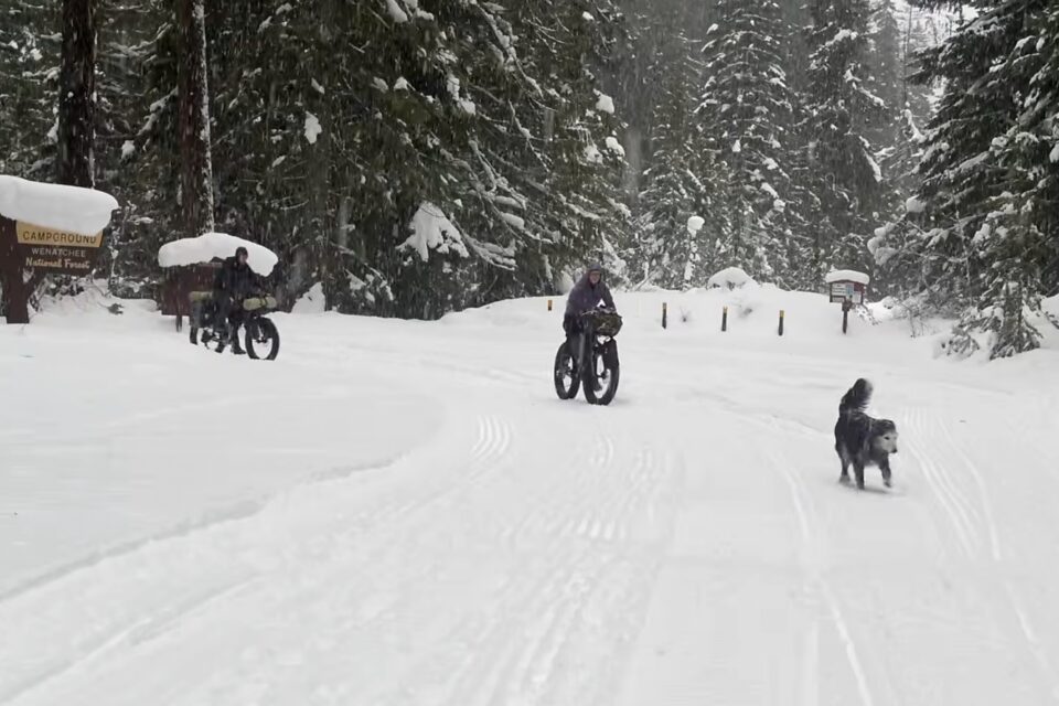 slow spokes tries winter bikepacking video