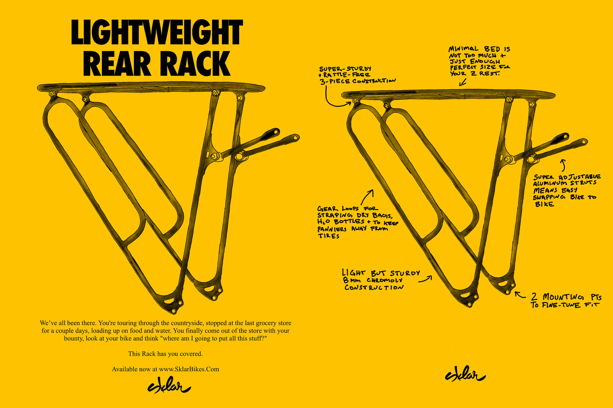Sklar Lightweight Rear Rack - BIKEPACKING.com