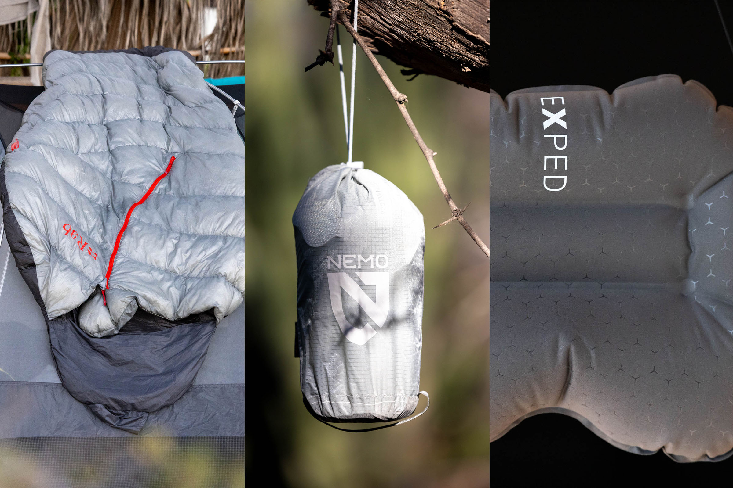ultralight packable summer sleep kit