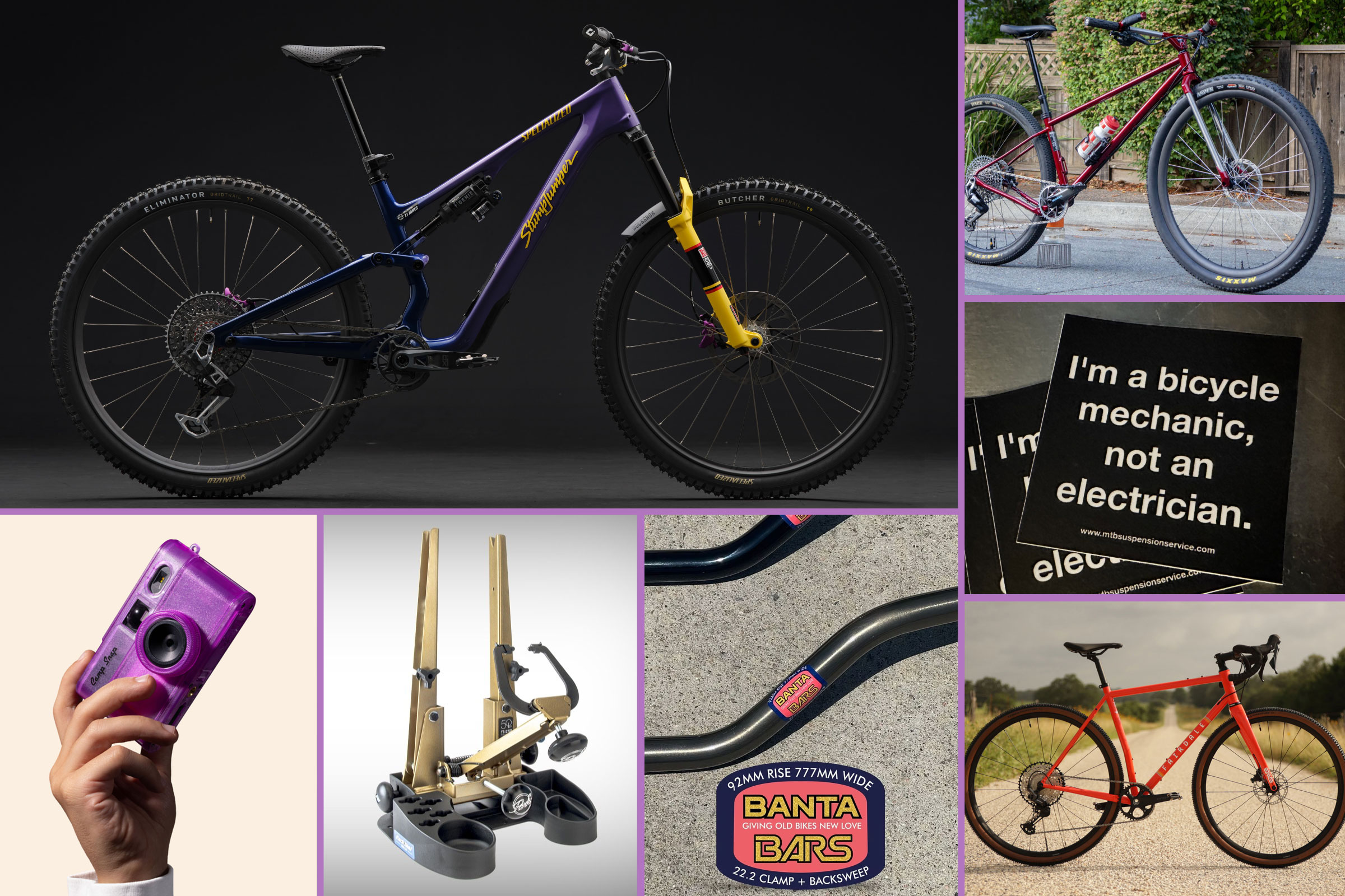 Friday Debrief: Bicycle Mechanic Stickers, Banta Bars, Retro-Inspired Stumpy, Grape Camp Snap, 32″ Tubes, and More…