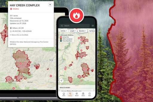 Ride with GPS Wildfire Layer