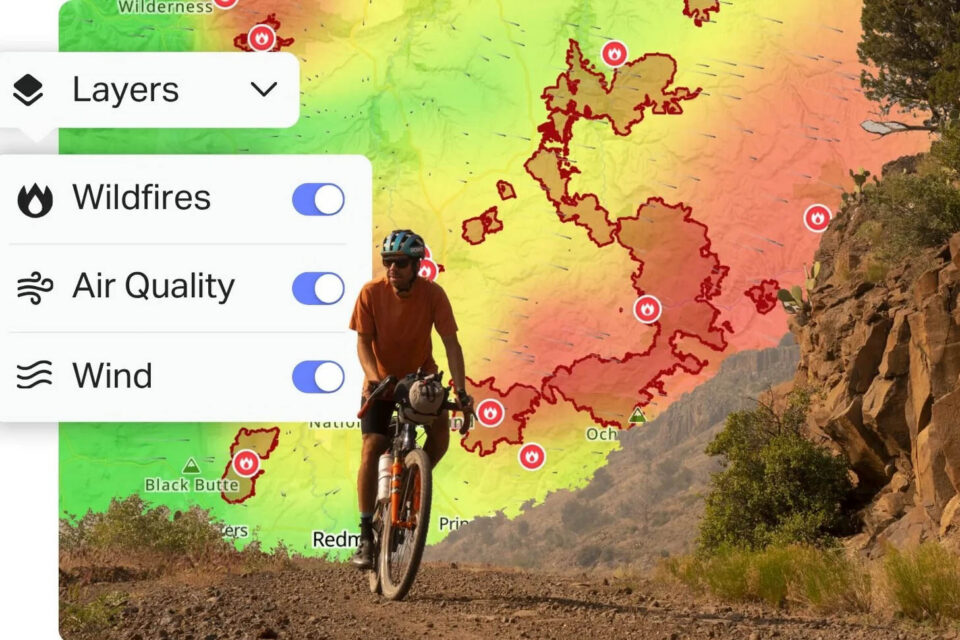 Ride with GPS Wildfire Layer