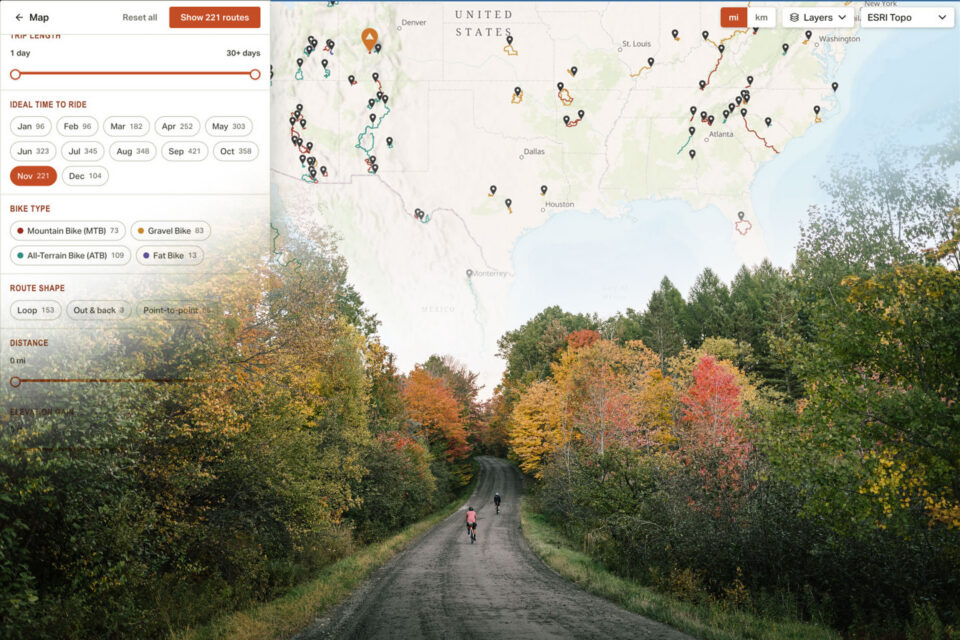 Where Should You Ride This Fall? A Big Update to Our New Routes Map Can Help You Decide