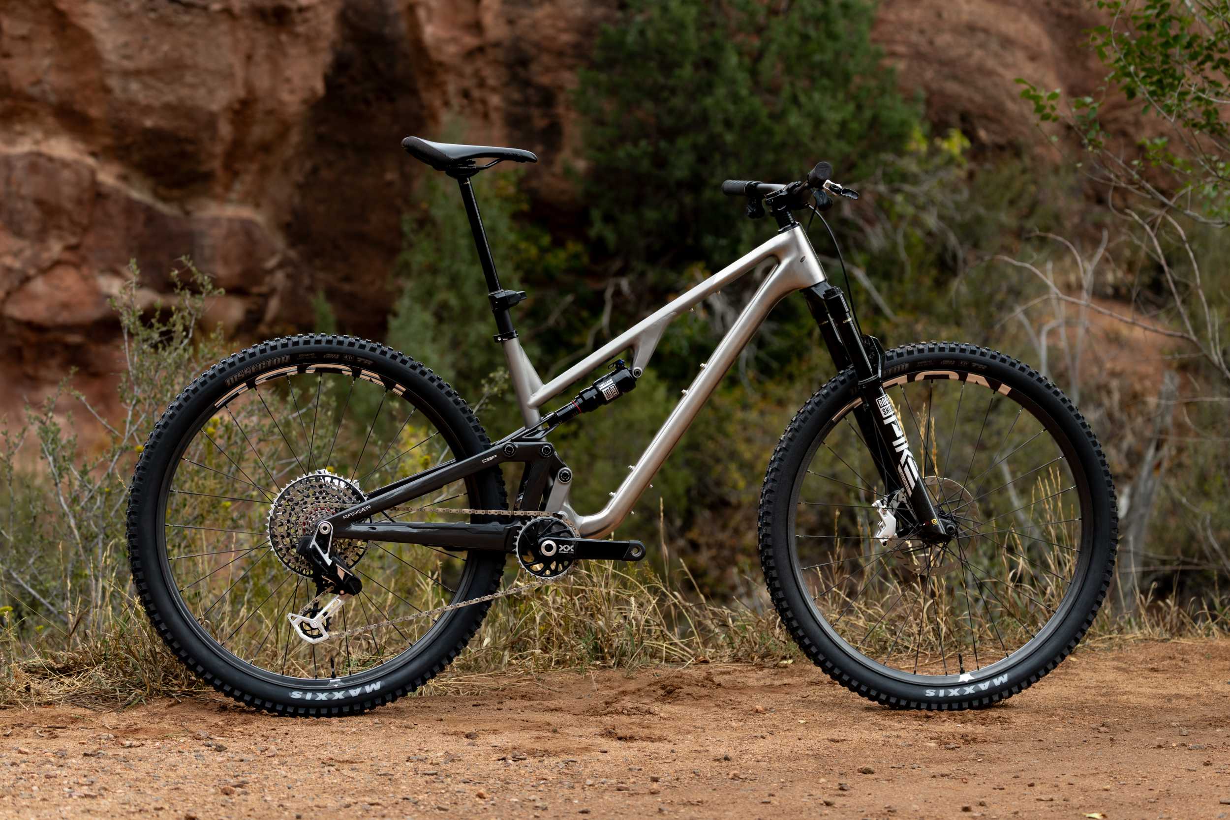 The 2026 Revel Ranger Ti has a Titanium Front and Carbon Rear Triangle