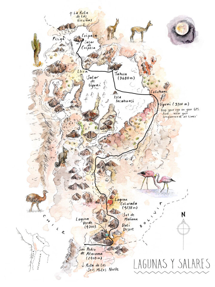 Lagunas y Salares Map, Alex Hotchin