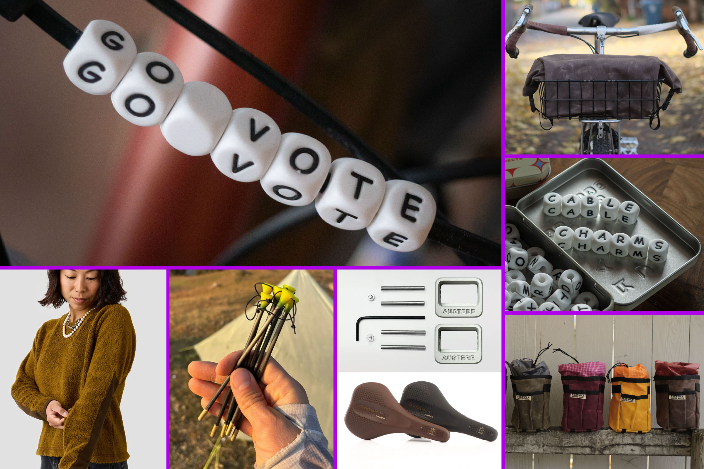 Friday Debrief: Cable Charms, Carbon Tent Stakes, New Beeswax Bags, and More…